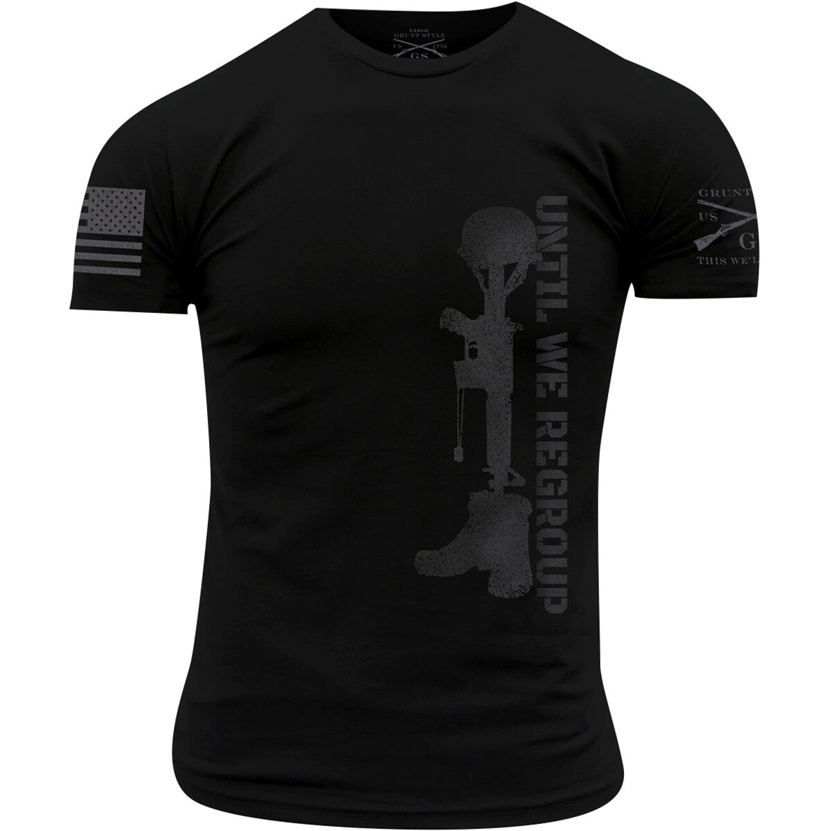 Men's Soldier's Cross T-Shirt Black - Patriotic American Apparel