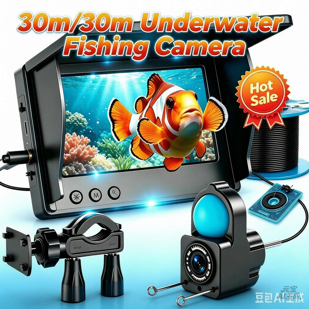 Underwater Fishing Camera with 4.3-inch LCD Display 30M HD Fish Finder