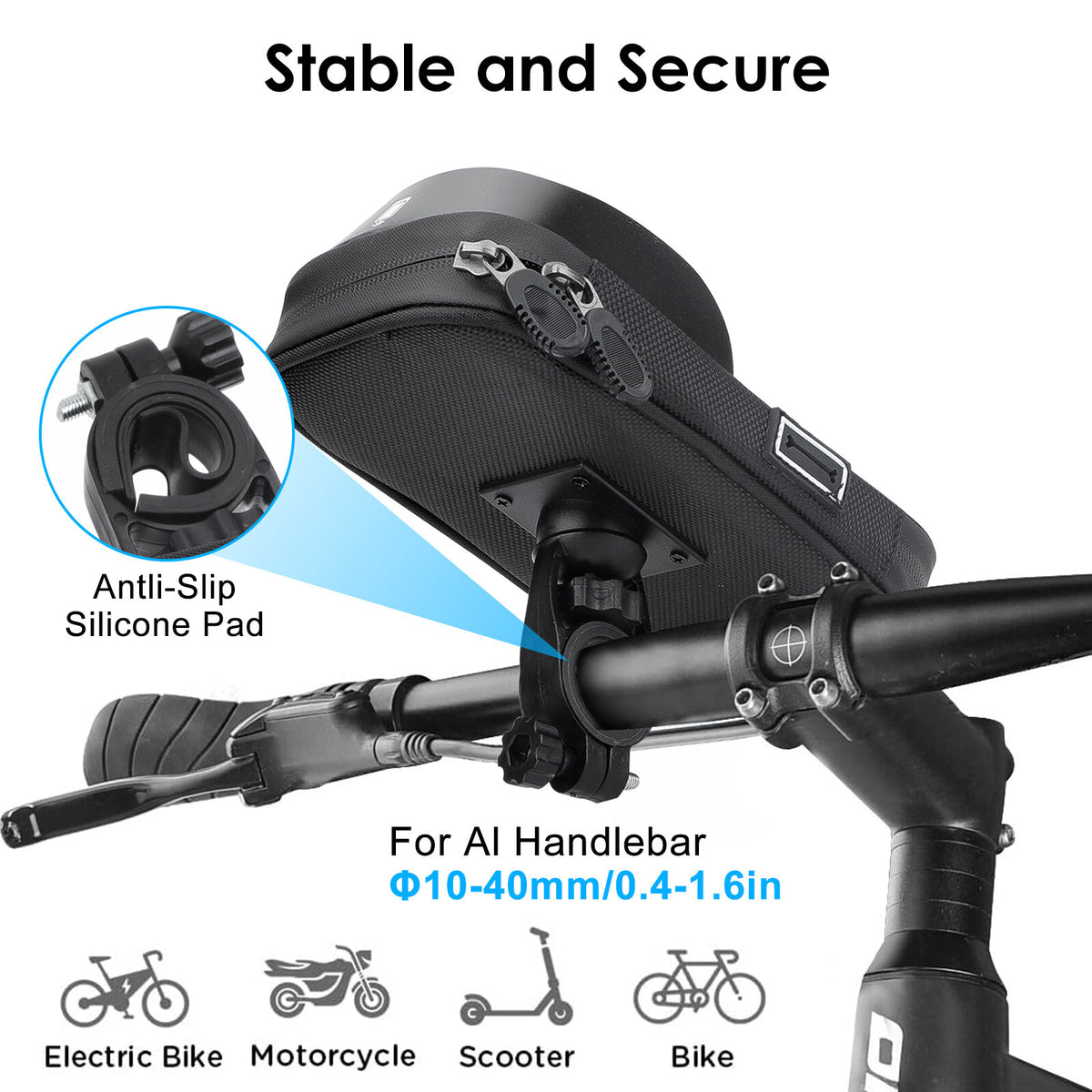 360 Degree Rotation Bike Phone Mount Case Waterproof Handlebar Holder Bag