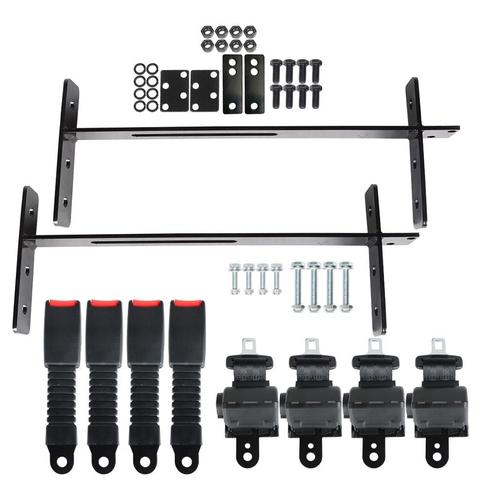 Retractable 42-Inch Seat Belt Set for Golf Carts - Fits EZGO, Yamaha, Club Car