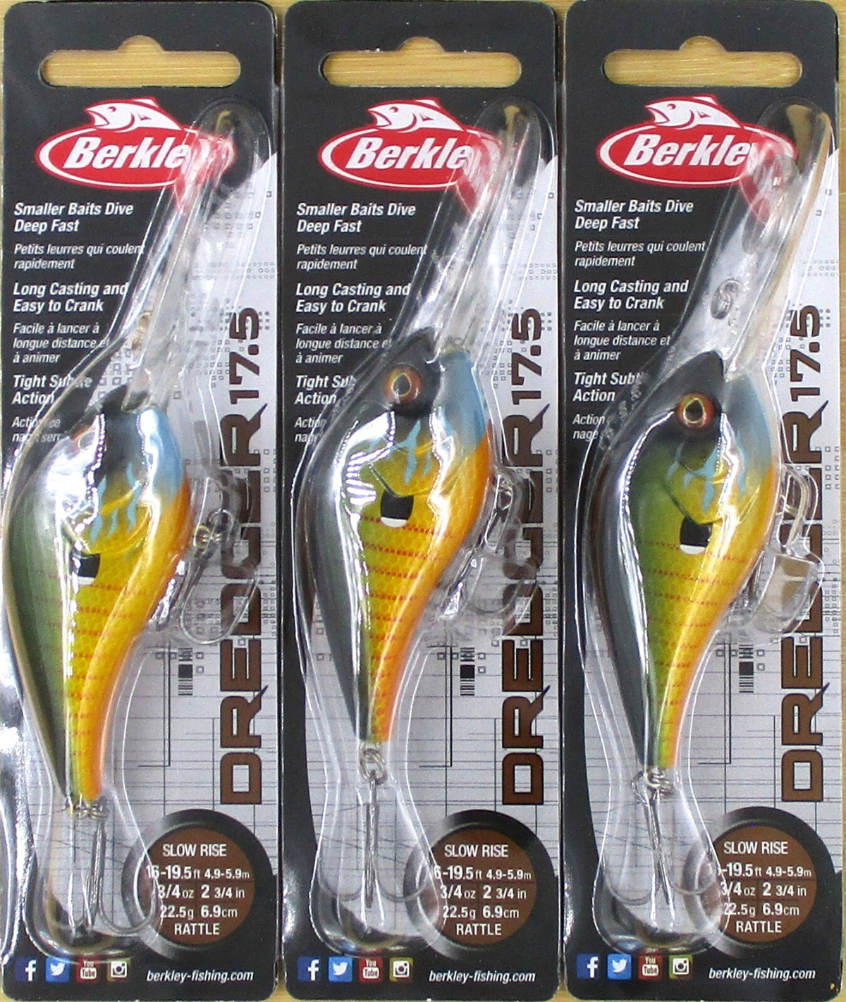 Berkley Deep Diver Crankbaits - 2 3/4 Inch, 3/4 Oz, Slow Rise, Gilly Brand