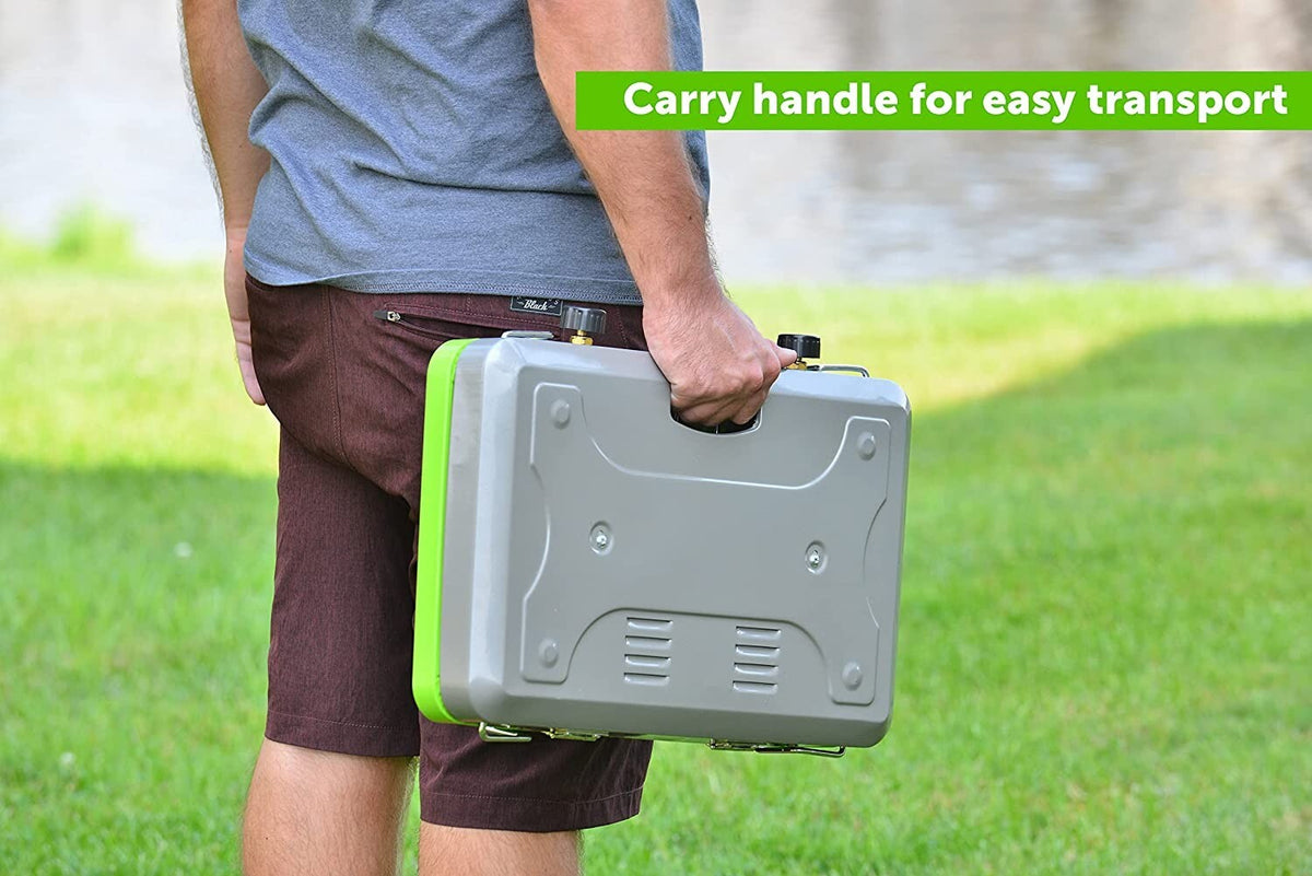 Portable 2 Burner Camping Stove with Wind Shields, 20,000 BTU