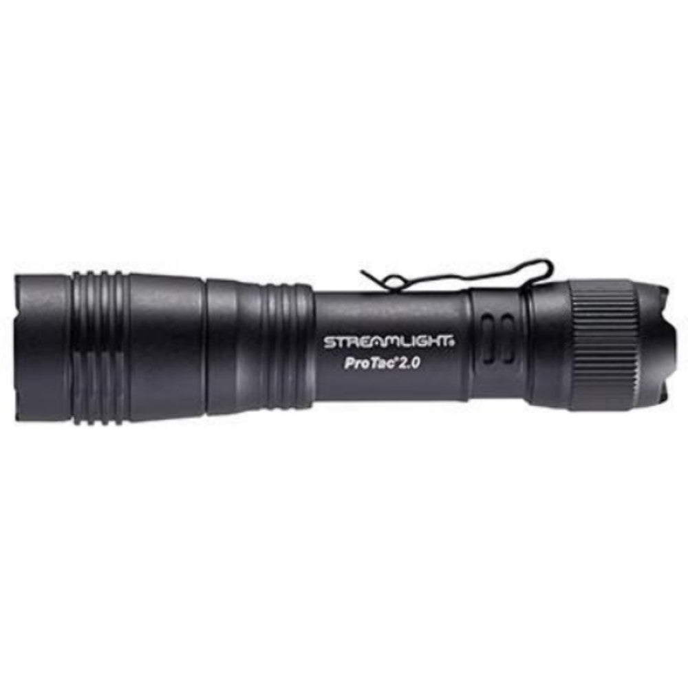 High-Lumen Rechargeable LED Flashlight with Battery, USB Cord & Holster