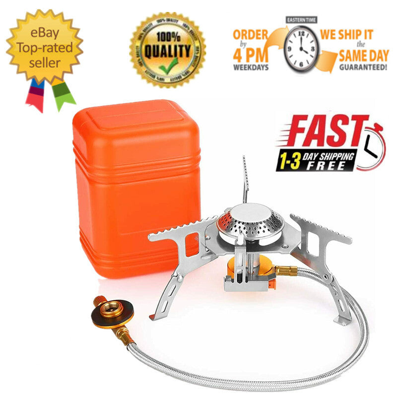 3900W Portable Camping Gas Stove with Piezo Ignition & Carry Case