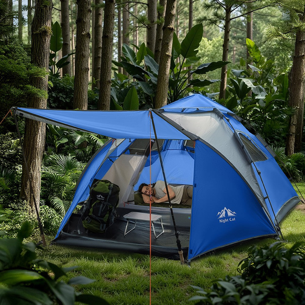 Automatic Waterproof Camping Tent for 3-4 People with Portable Design