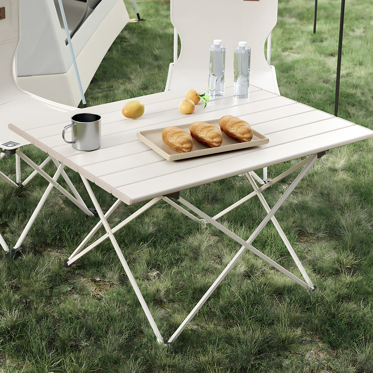 26-Inch Folding Aluminum Camping Table Lightweight Outdoor Picnic Desk