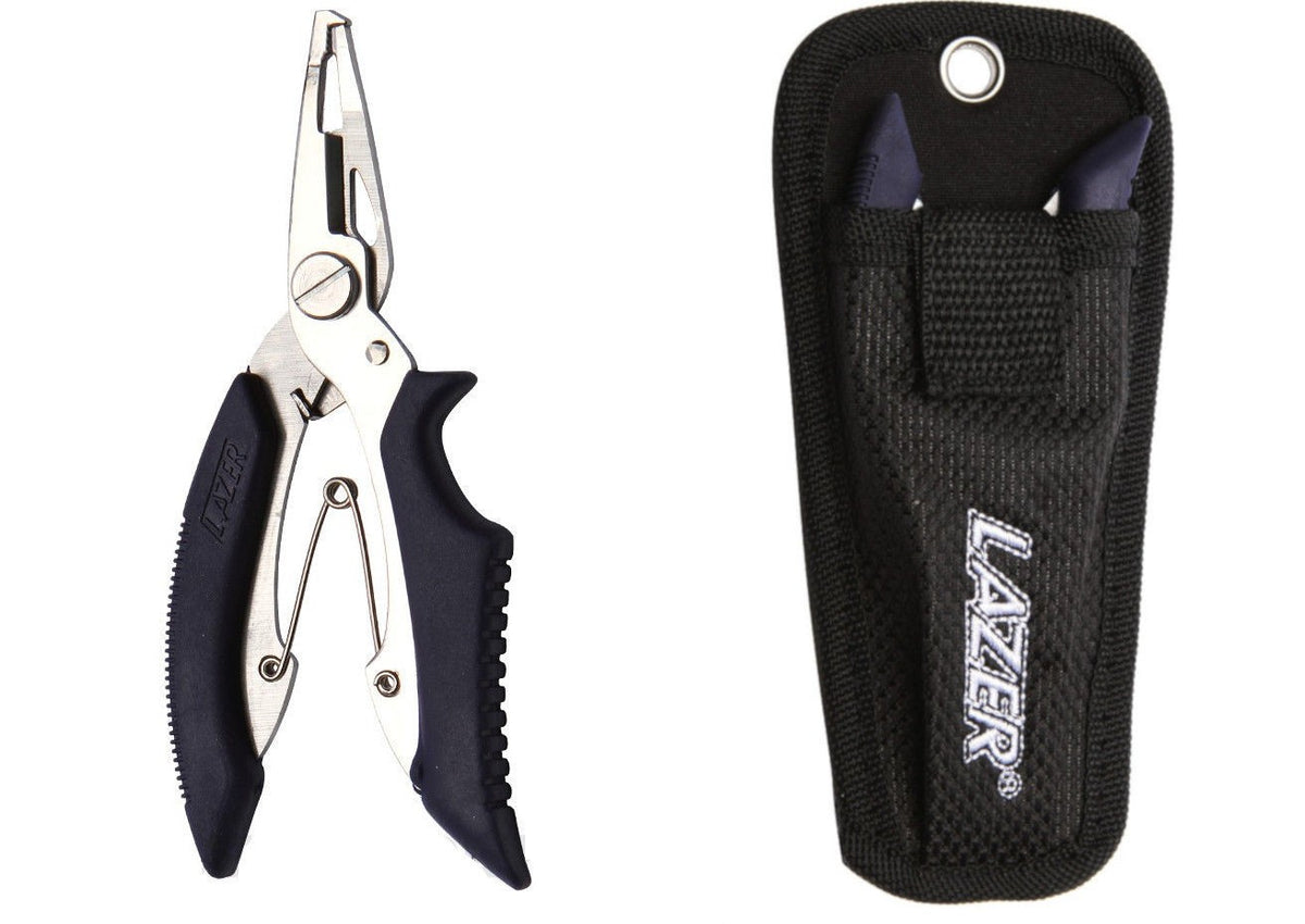 Fishing Split Ring Pliers with Braid Cutter - Stainless Steel, Compact Tool