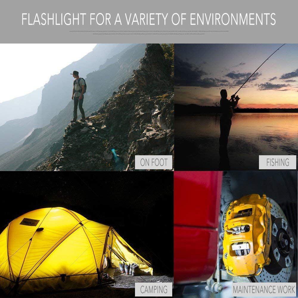 Mini Tactical Waterproof LED Flashlight 600 Lumens with 4 Modes