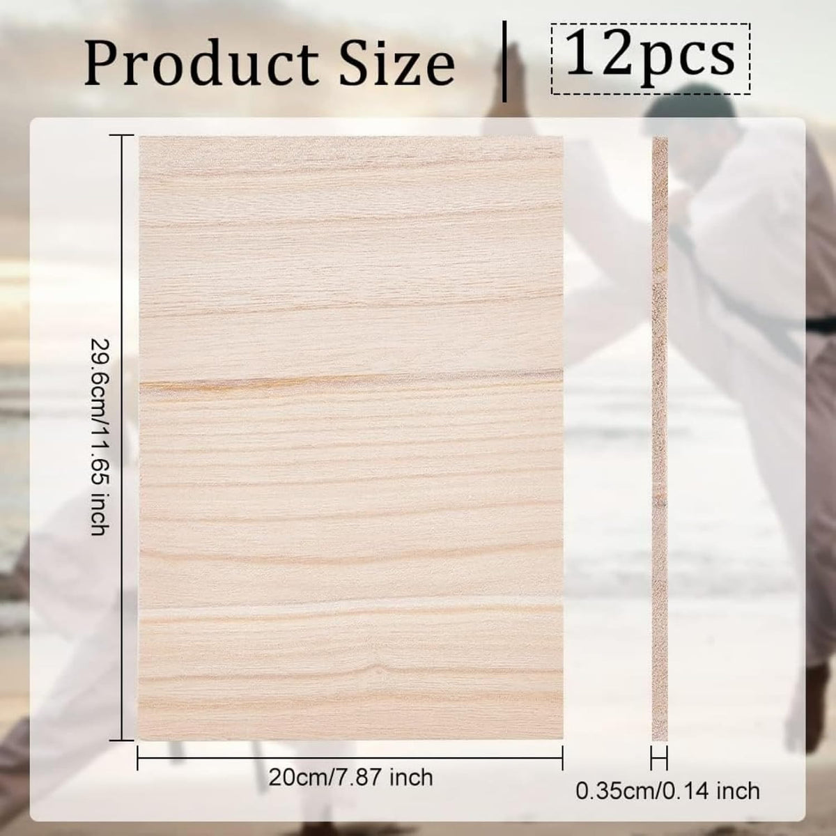 12 Sheets Wooden Karate Breaking Boards - Taekwondo Training Equipment