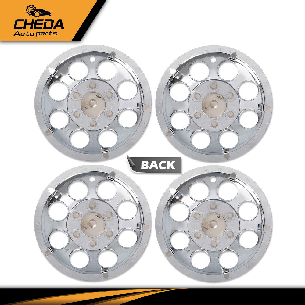 10-Inch Golf Cart Hub Caps - Chrome Wheel Covers for EZGO Club Car Yamaha