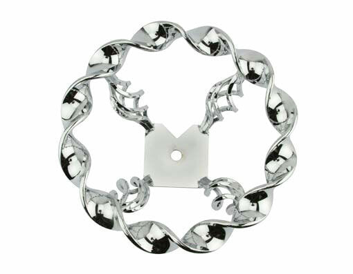 Unique Steel Cage Steering Wheel - Chrome or Gold Finish, 7 1/4 Inch Diameter