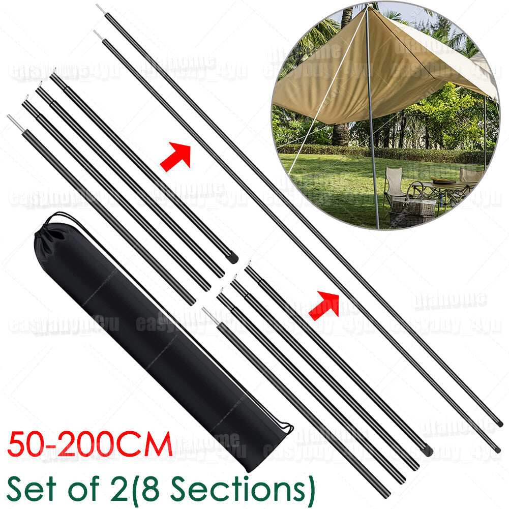 Adjustable Tent Poles Set - Telescopic Canopy Support for Camping & Hiking
