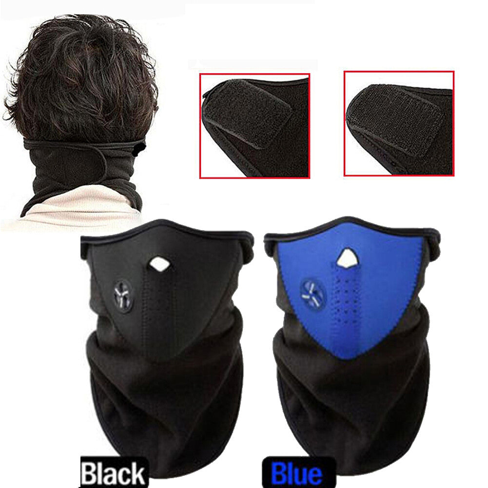 Neoprene Half Face Mask Ski Motorcycle Cycling Neck Warmer - Multiple Colors & Quantities