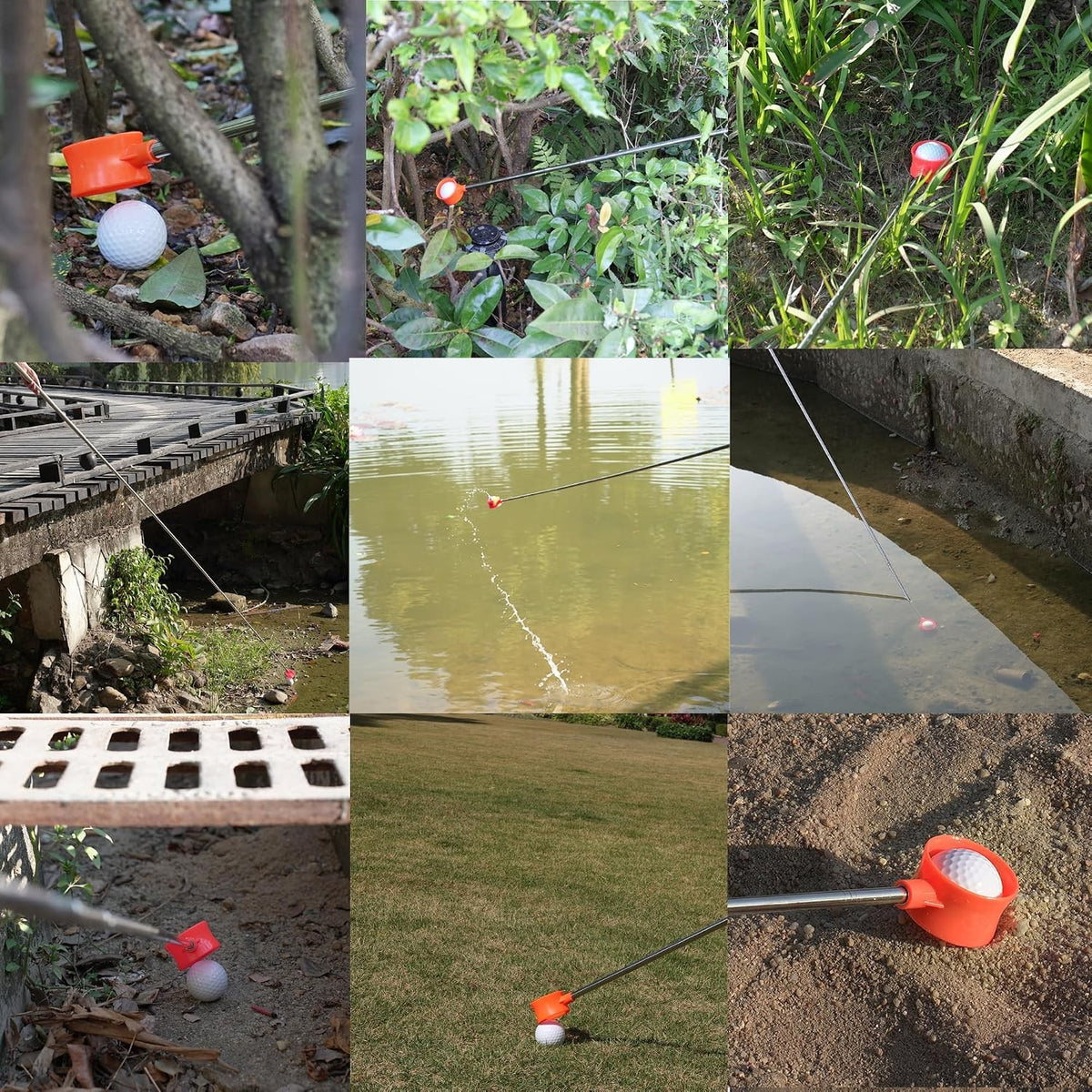 Telescopic Golf Ball Retriever 9Ft-20Ft Water Pond Pickup Tool Lightweight