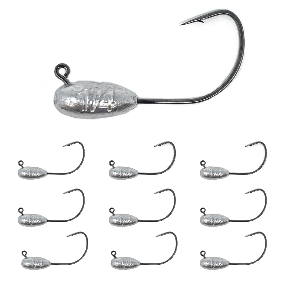 Reaction Tackle Lead Tube Jig Heads 10 Pack Fishing Lures for Bass & Smallmouth