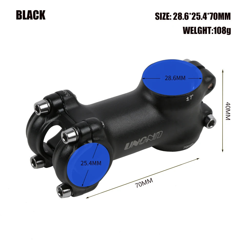 Bike Stem 25.4mm 7° Aluminum Alloy MTB Road Bicycle Handlebar Stem