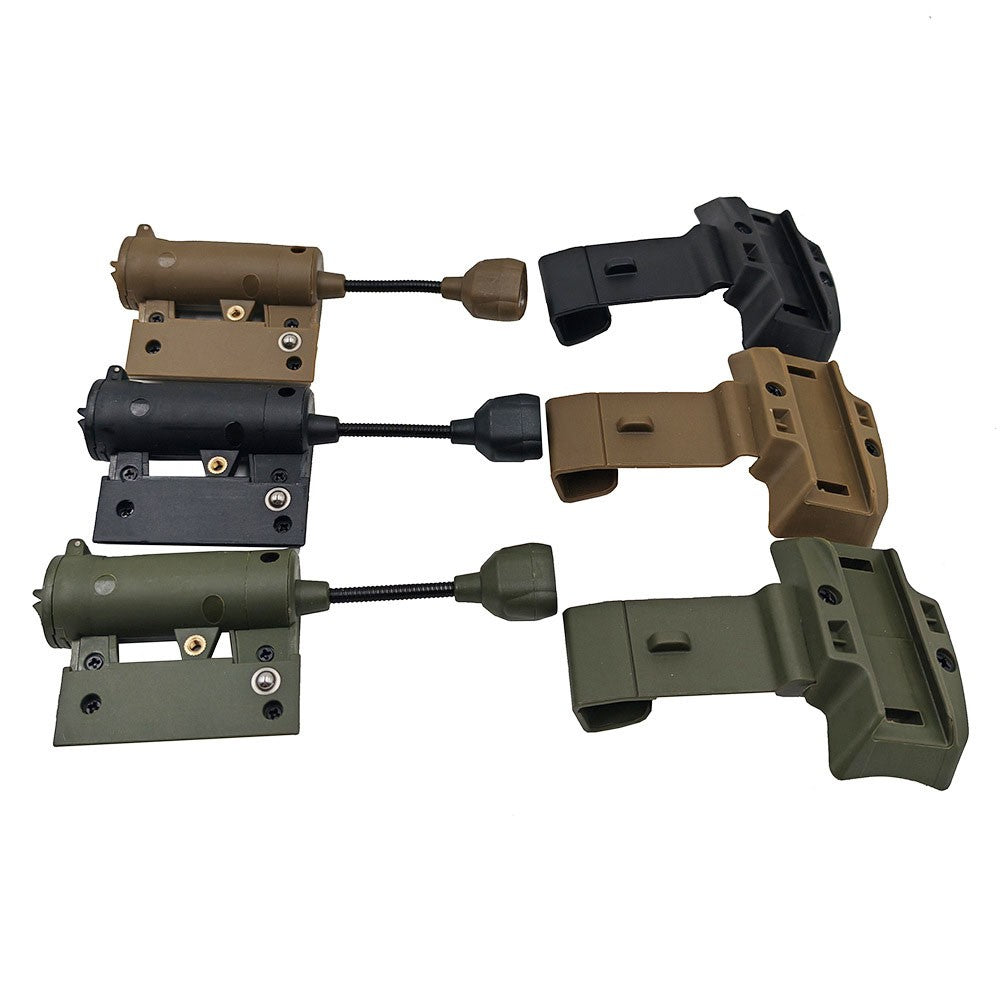 Tactical Helmet Flashlight with IR Signal Rail Mount - Multi-Color