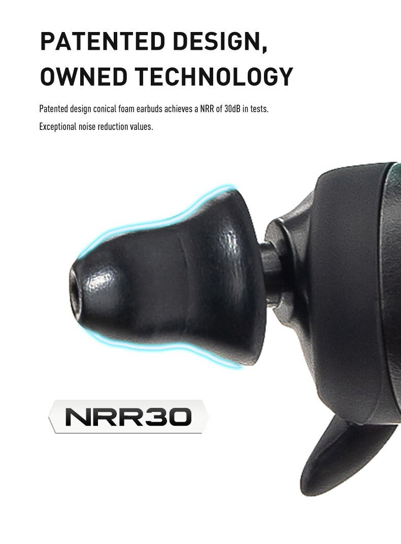 Electronic Shooting Ear Protection with Bluetooth 5.4, NRR 30dB