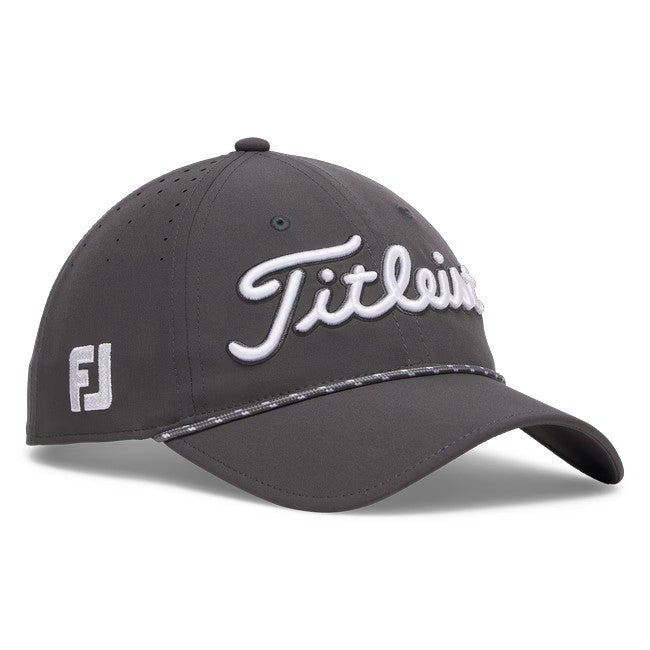 Golf Men's Adjustable Tour Breezer Cap Hat Charcoal White