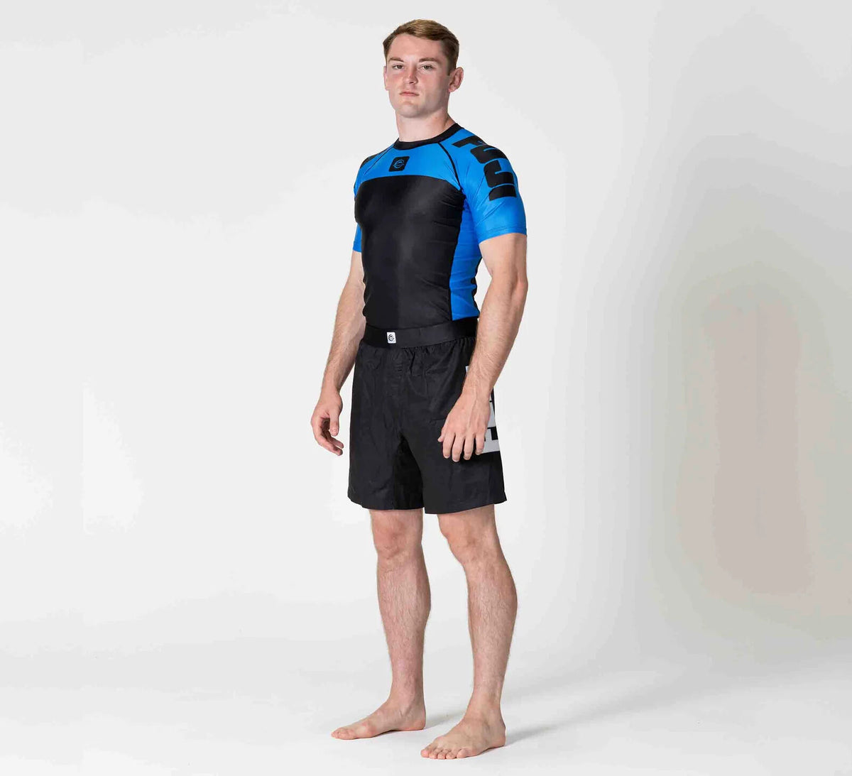 IBJJF Ranked Short Sleeve Rashguard for Jiu Jitsu - Blue