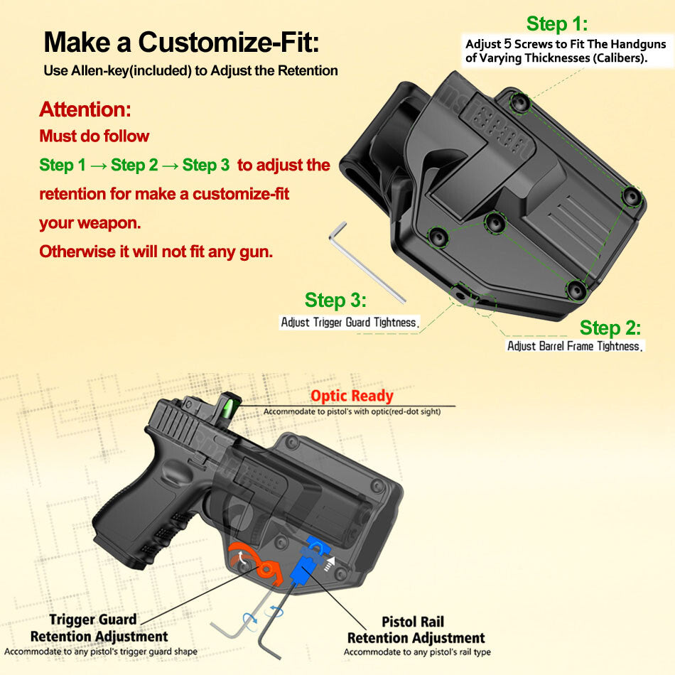 Holster for Beretta APX A1 Full Size & Compact 9mm - OWB Fit