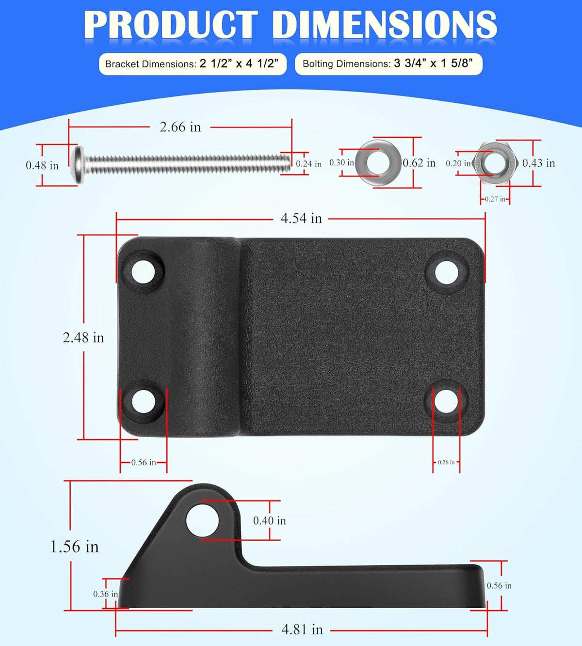 Boat Downrigger Tilt-Up Mounting Bracket for Scotty Models 1080-1116,1023