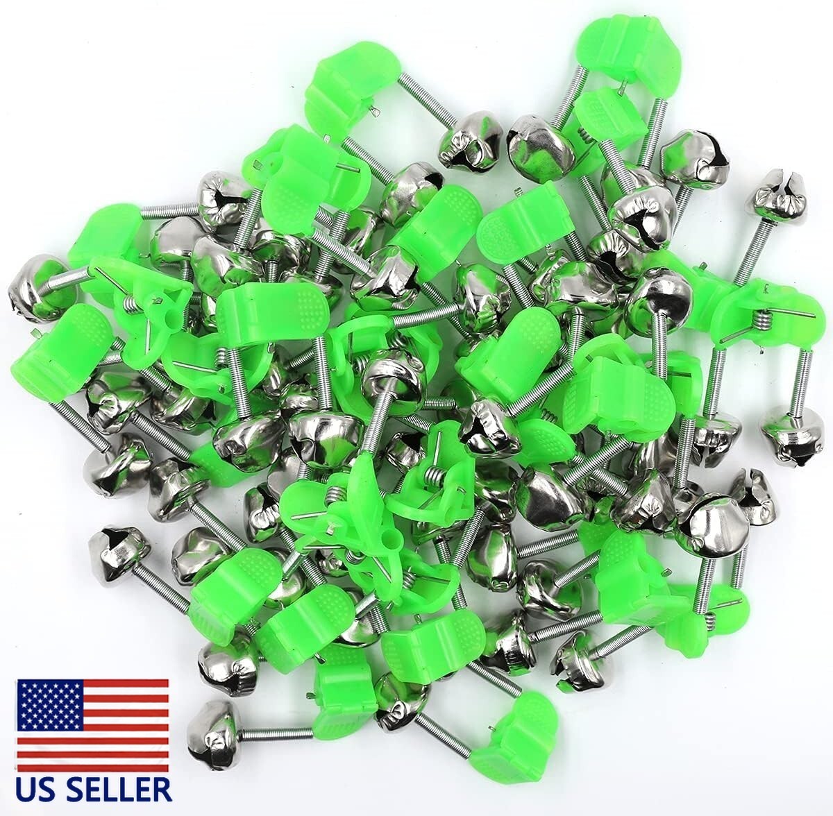 Plastic Fishing Bell Clips with Dual Alert for Rods - 25 or 50 Pieces