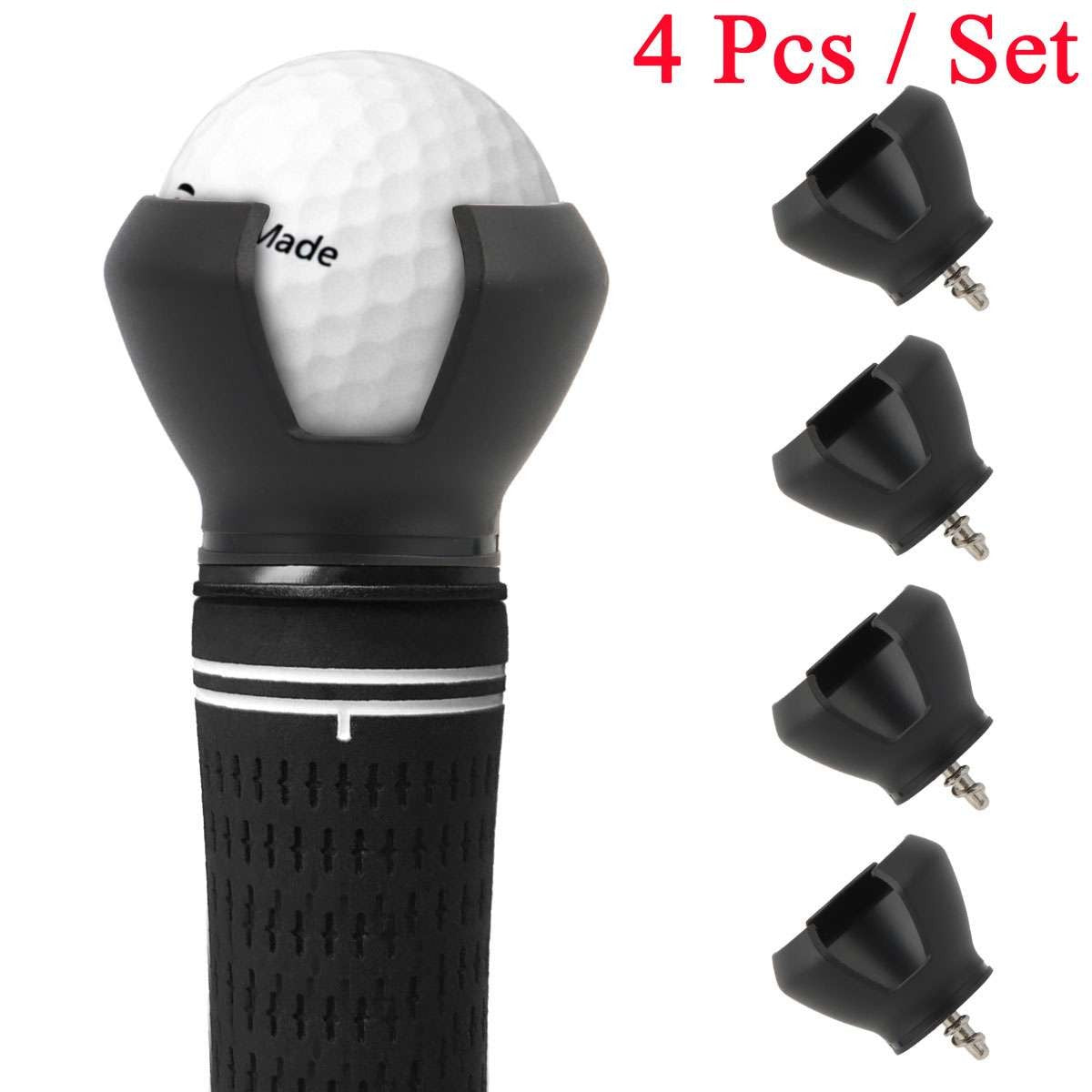 Golf Ball Pick Up Retriever Tool 4 Pack with 3-Claw Design for Putter Grip