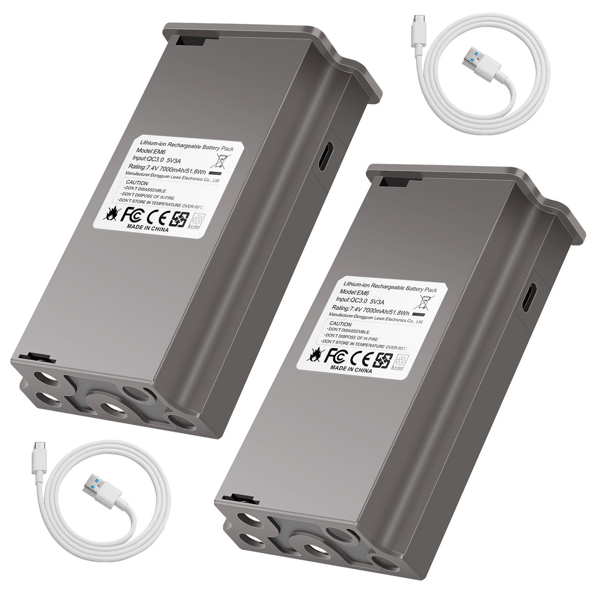 4 Pack High-Capacity 7000mAh Camera Batteries for Trail & Hunting Cameras