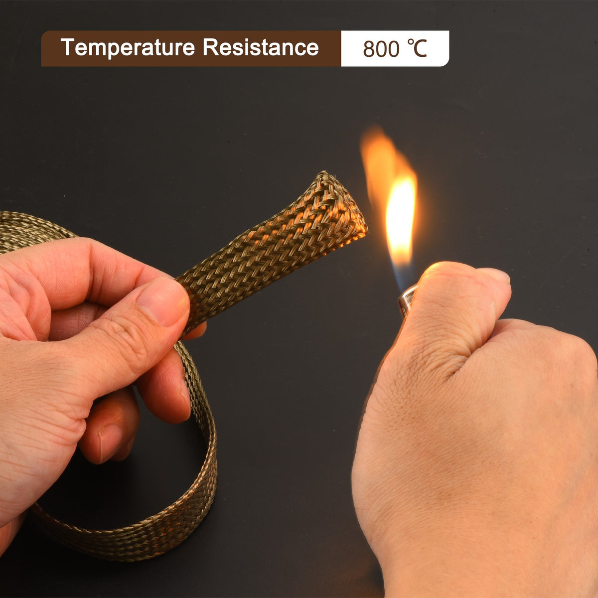 Automotive Heat Shield Sleeve 0.3 Inch ID 16Ft Fuel Line Protection Titanium