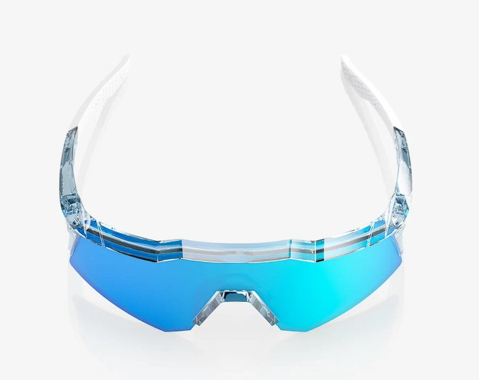 Kids Sport Sunglasses with HD UV Protection - Polished Translucent Mint & Blue Topaz Mirror Lenses
