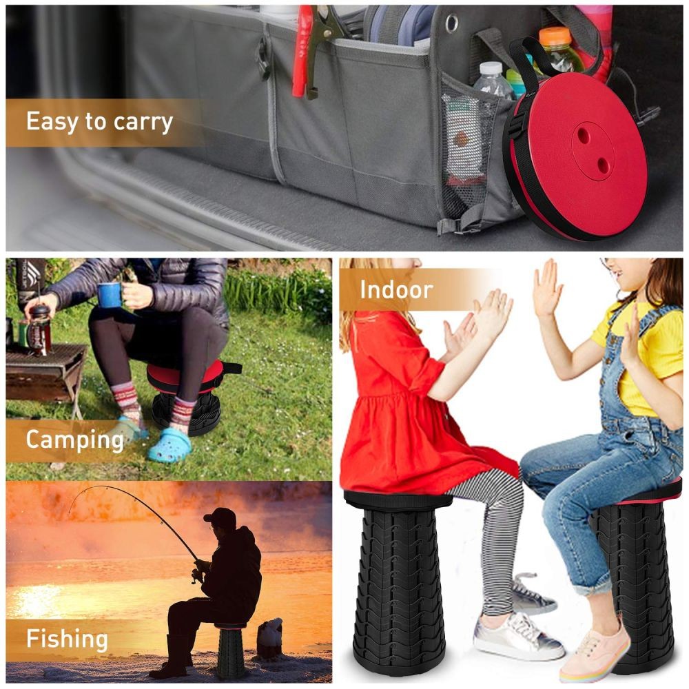 Portable Folding Stool for Camping Fishing Outdoor Telescopic Seat