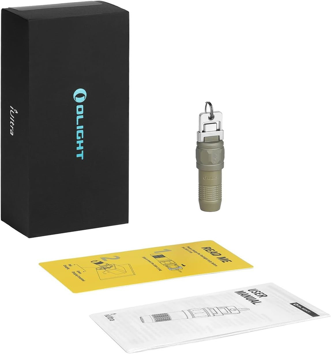 Rechargeable Keychain Flashlight with USB-C Charging - 80 Lumens, Olight iUltra
