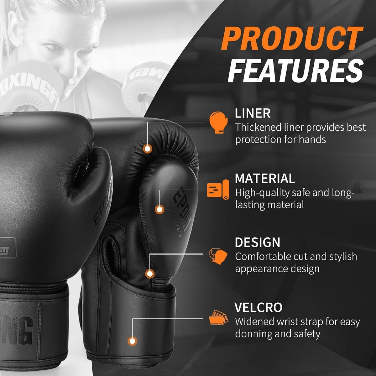 10oz Breathable Ambidextrous Boxing Gloves for Training & Sparring