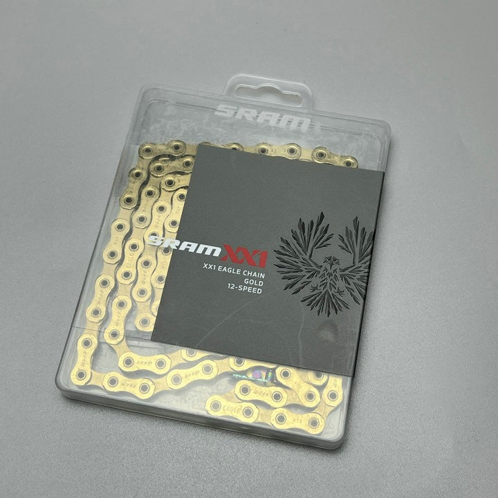 12-Speed Bicycle Chain - SRAM XX1 Eagle Hollow Pin 126 Links Power Lock