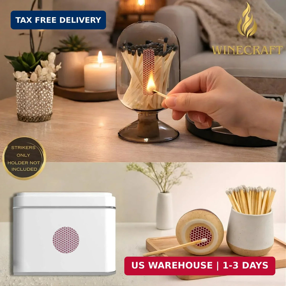 122 Piece Match Striker Adhesive Pack for Safety Matches Camping Outdoor Fire