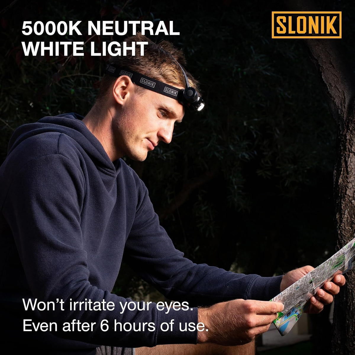 Rechargeable LED Headlamp 500 Lumens Waterproof Lightweight Adjustable Angle