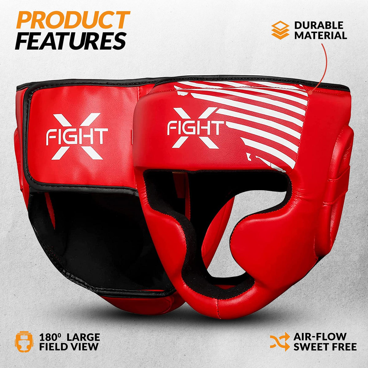 Boxing Headgear for Men & Women - PU Leather Unisex Training Head Guard