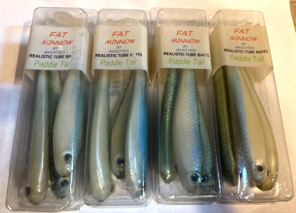 6-Inch Plastic Paddle Tail Swimbaits - Blue Herring, Bass Fish Lures, 3 Pack