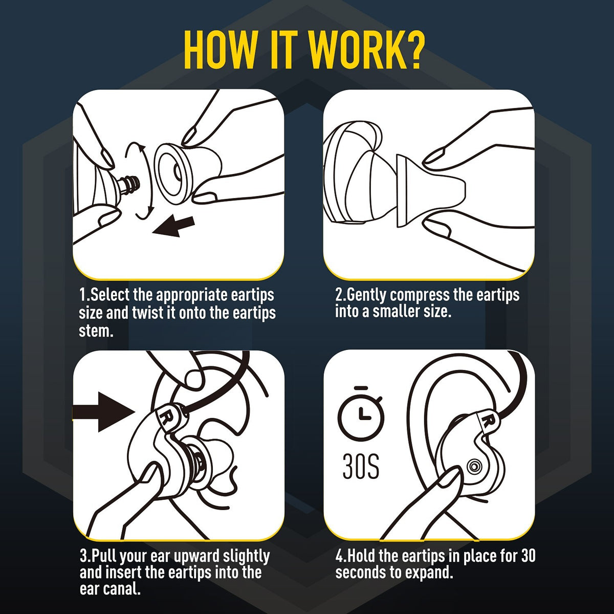 Electronic Shooting Ear Protection Earbuds with Bluetooth 5.4 Noise Cancelling