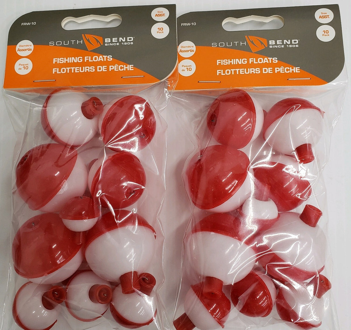 Fishing Floats Assortment Pack - 20 Durable Round Bobbers for Angling