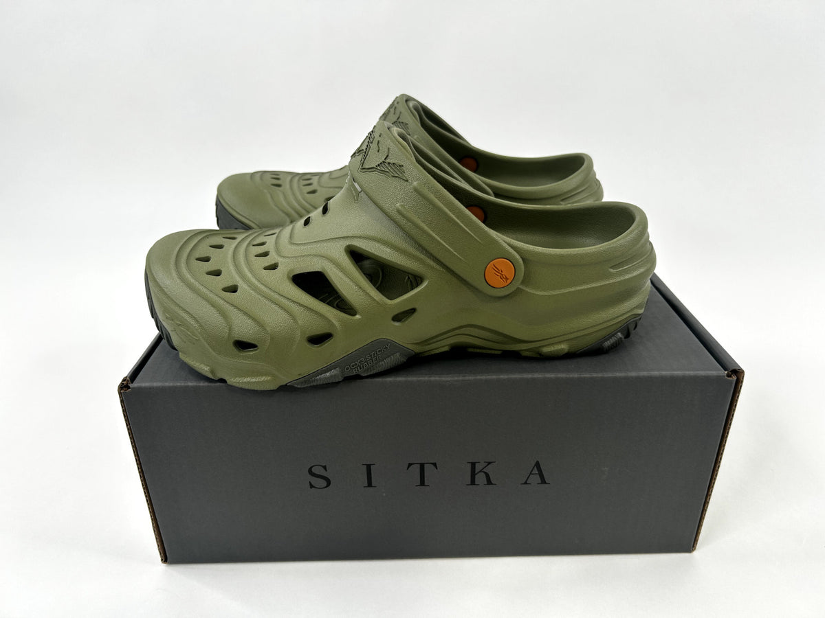 Hunting Shoes Clogs Men’s Pine Green Slip-On Rubber Footwear