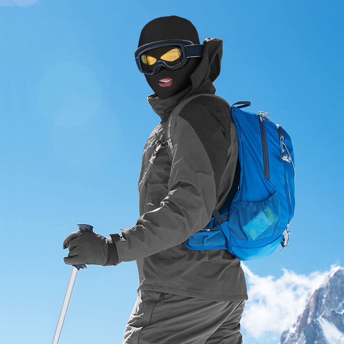 Full Face Ski Mask Winter Balaclava Hat Tactical 3 Hole Knitted Mask