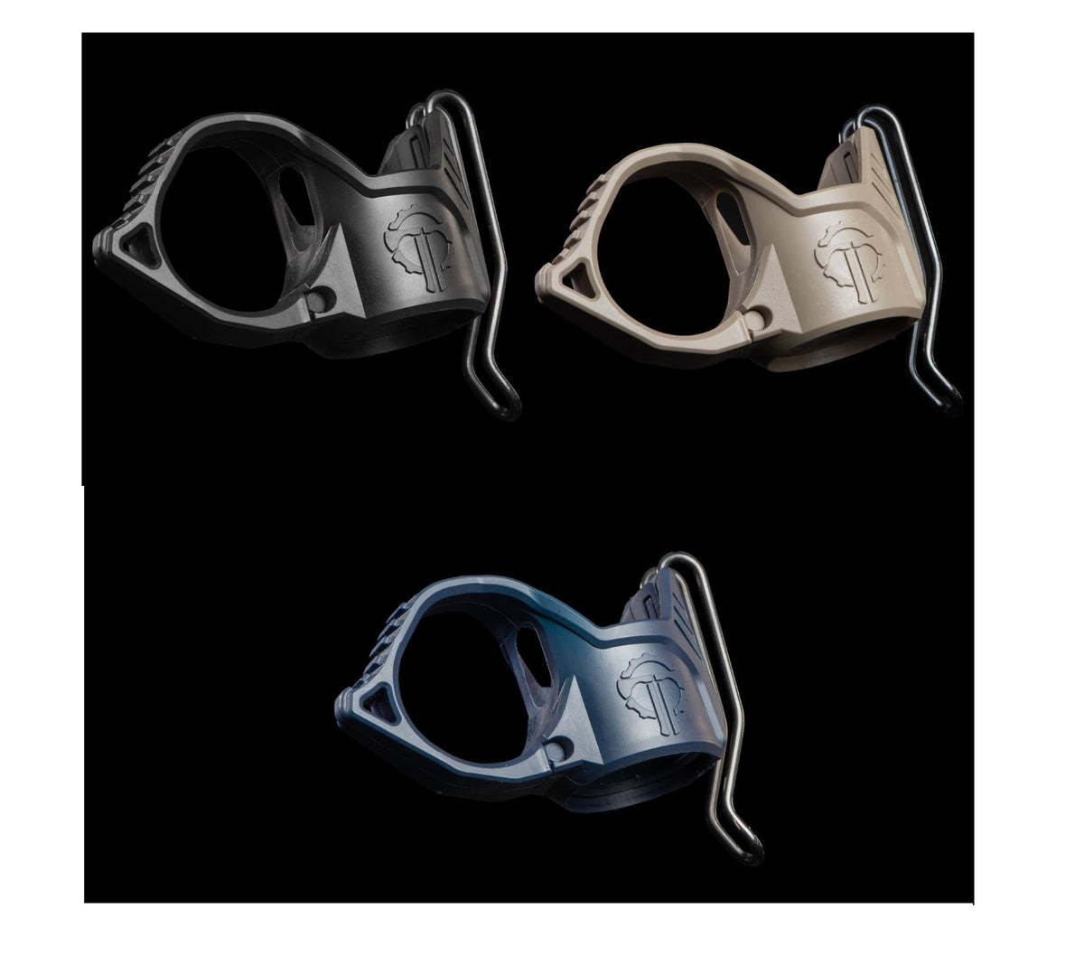 Deep Carry Flashlight Ring with Pocket Clip for Handheld Lights