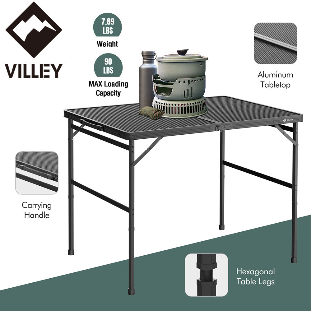 Portable Camping Table 3ft Folding Table Lightweight Outdoor Picnic Desk