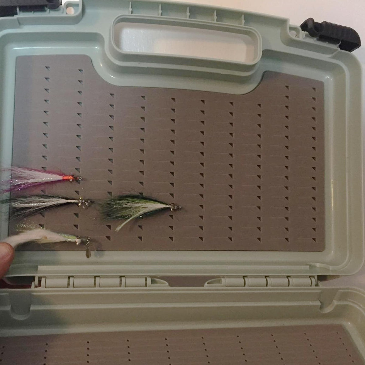 Large Fly Storage Box for Salmon & Saltwater Flies - Click Lock Foam Organizer