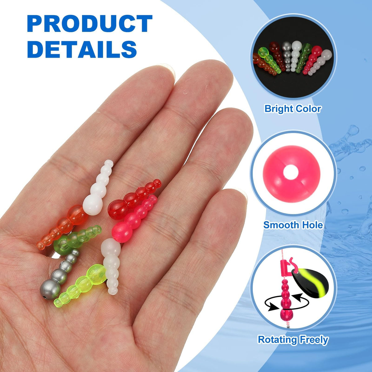 Fishing Beads 250Pcs 18mm Fuchsia Plastic Tackle for Rigging & Markers