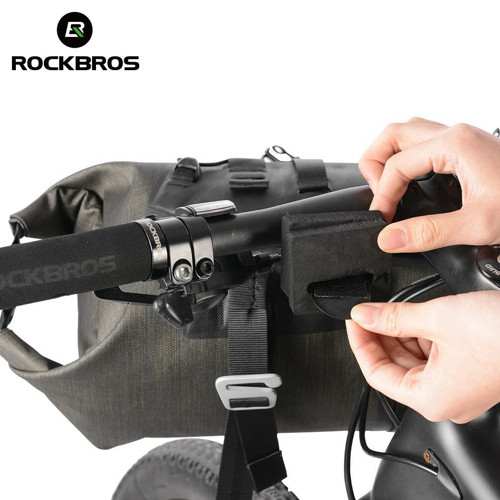 Waterproof Bike Handlebar Bag 14L - Cycling Front Roll Bag for Bikepacking