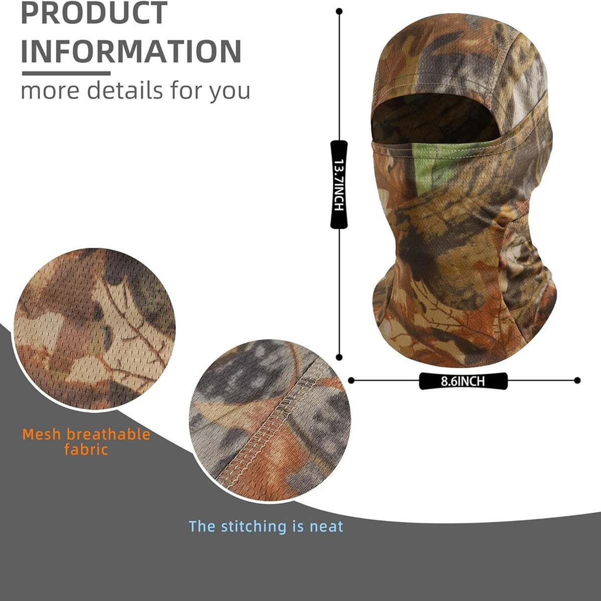 Unisex UV Protection Ski Face Mask Balaclava for Winter Sports & Outdoor Activities