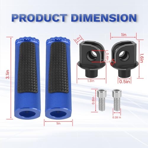 Motorcycle Rear Passenger Footpegs for Honda CB600F CBR600RR VTR1000 Black